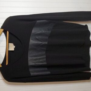 Mason Lambskin Leather panel Long sleeve top size small‎
